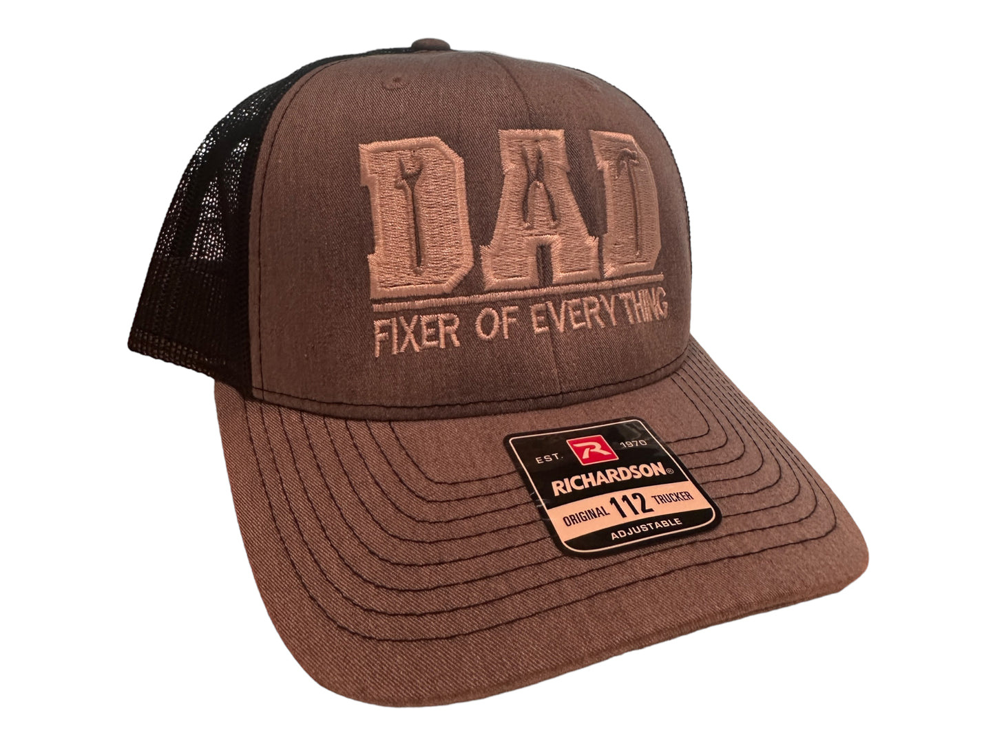 "Dad Fixer of Everything" Hat - Heather Grey / Black