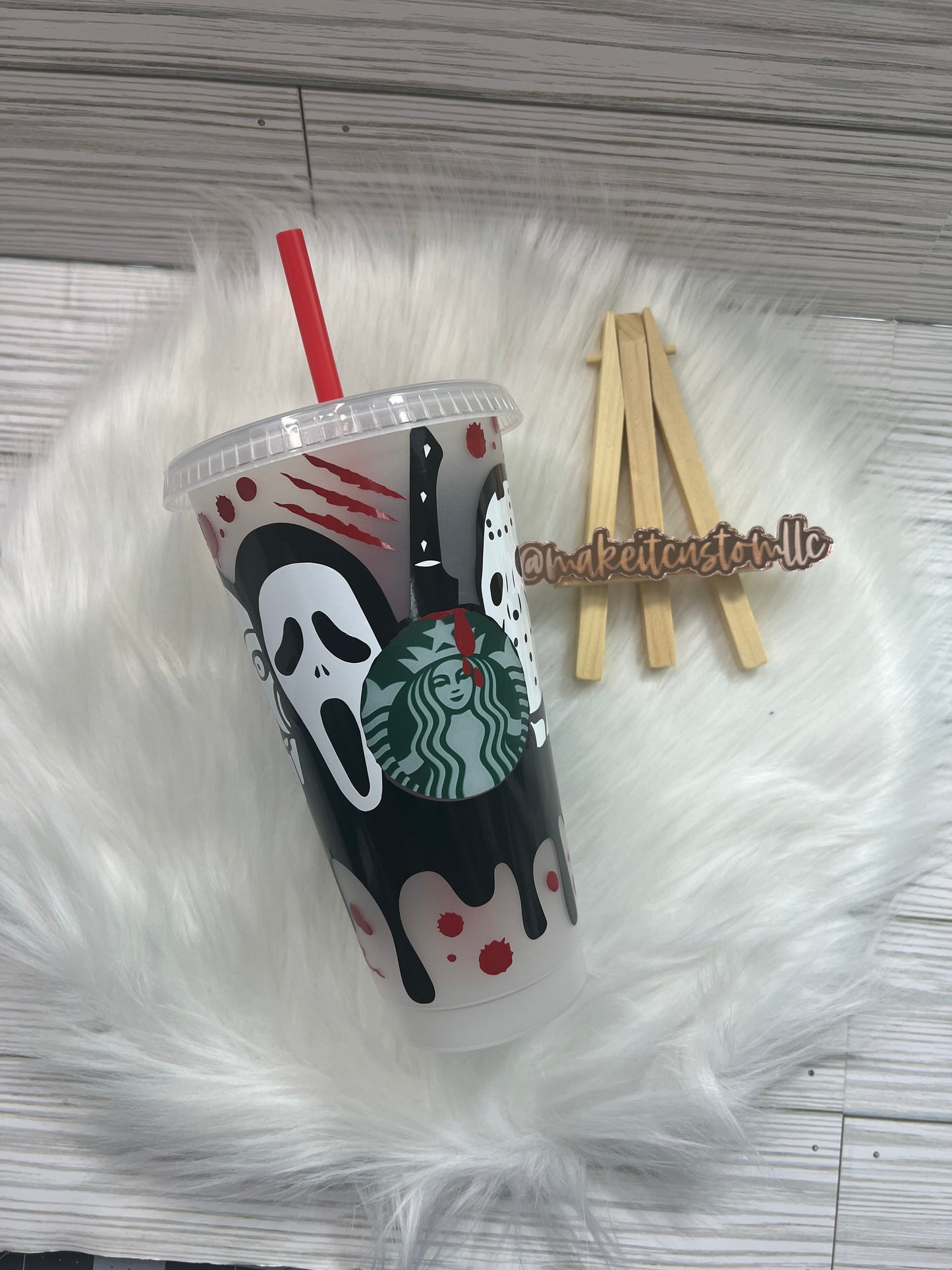 Spooky Killer Starbucks Cold Cup